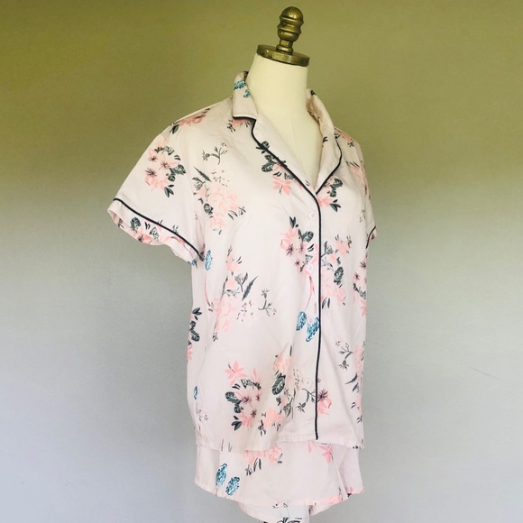 Pjs Top and Shorts Medium Pink Floral - Picture 5 of 6